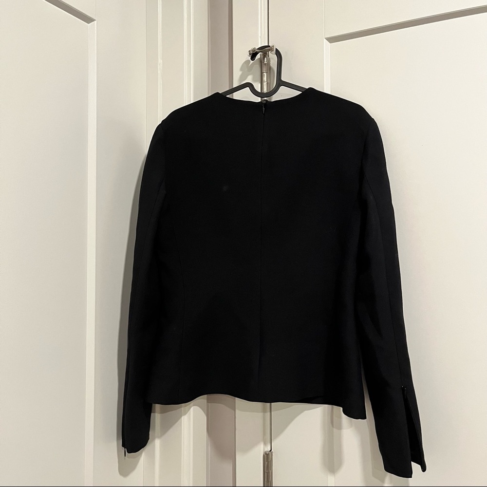 SOLD NWT The Row Leo Wool-Blend Top in dark black size 4 - Picture 4 of 7